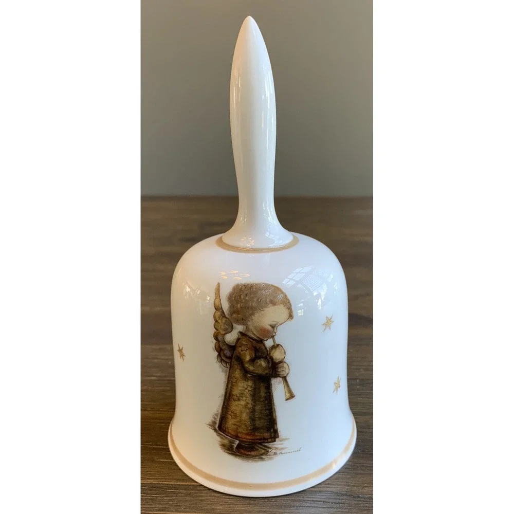 Vintage 1972 Porcelain Christmas Bell Hummel West Germany 6